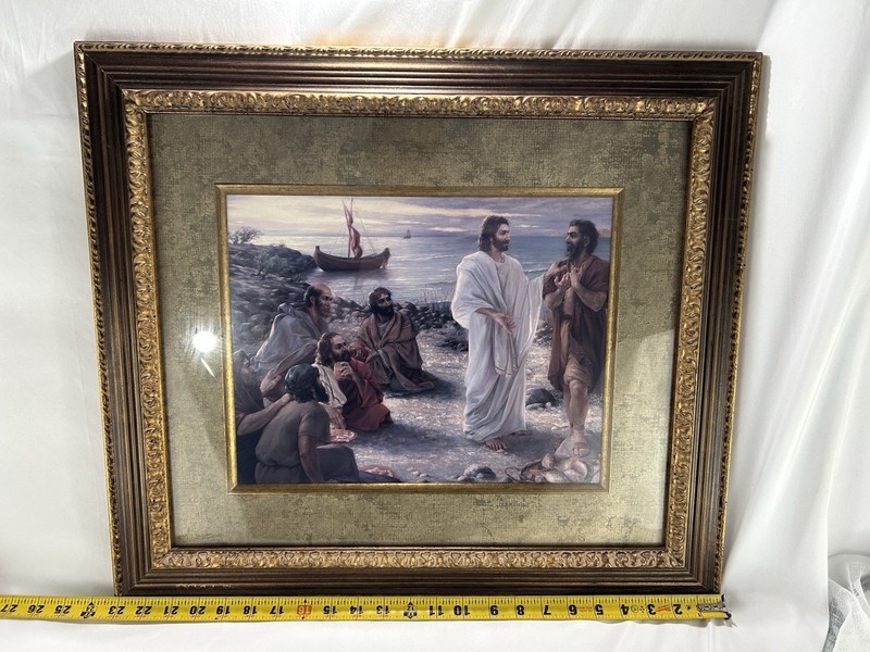 Kamille Corry Framed Art «Feed My Sheep» 23×21″ Print Christian LDS Framed