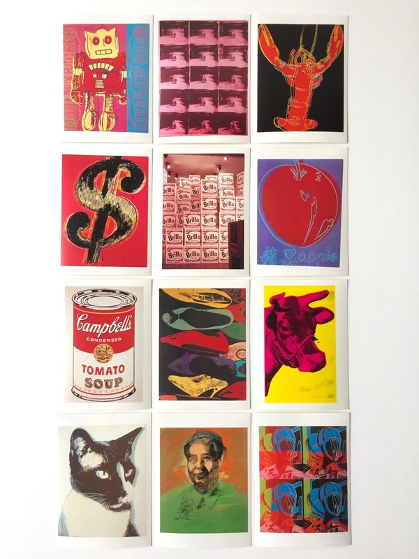 ANDY WARHOL RARE VINTAGE 1989 POP ART POSTCARDS AW FOUNDATION LICENSED 12PC SET