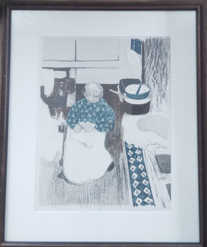 Vintage Edouard Vuillard Print/»La Cuisiniere»/The Cook/Framed/French Art/1974