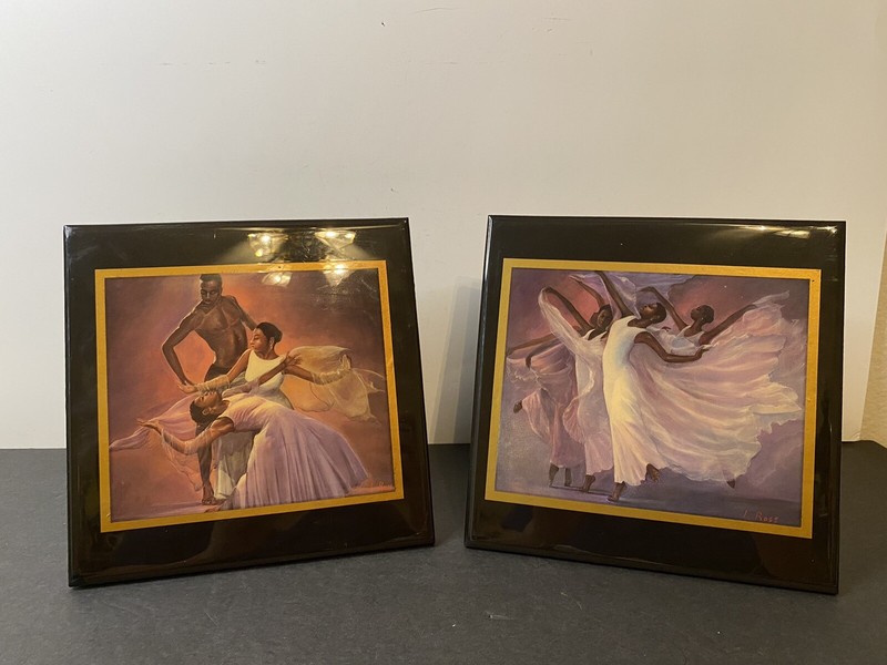 2 Laverne Ross “Angel Wings” “Enchantment” Ballet Dancers Grander Images Lacquer