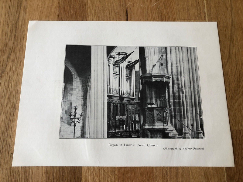 1934 print – the organ in ludlow parish church