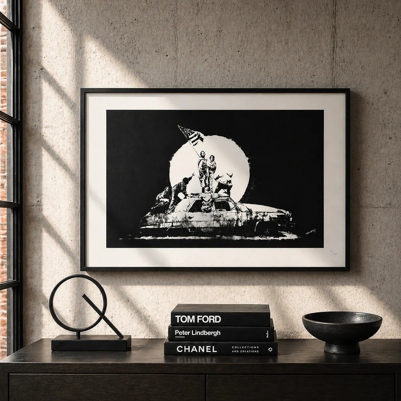 Banksy Flag Lithograph on Arches 300gsm 16.5x23in (42x59 cm) gallery