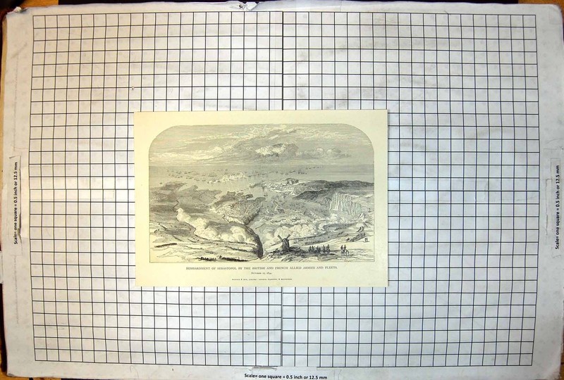 Old Bombardment Sebastopol British French Allied Armies Fleets C1888 Victorian