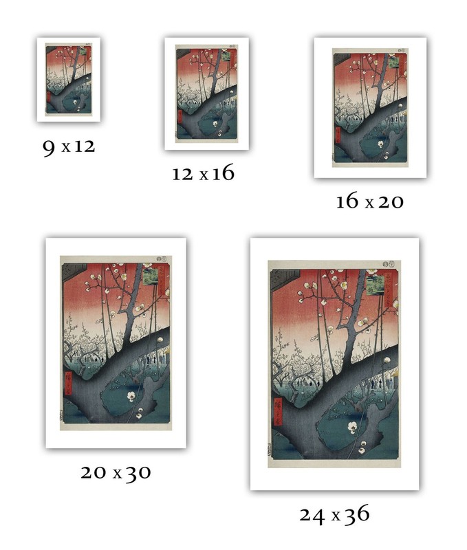Utagawa Ando Hiroshige : "Plum Garden at Kameido Shrine" (1857) — Fine Art Print gallery