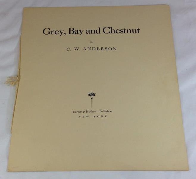 1955 C.W. Anderson Gray, Bay and Chestnut, Man O' War, Grey Ghost Horse Prints gallery