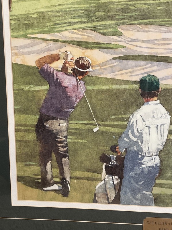 Bart Forbes - CATHEDRAL OF PINES Golf Lithograph at Augusta Masters Framed gallery