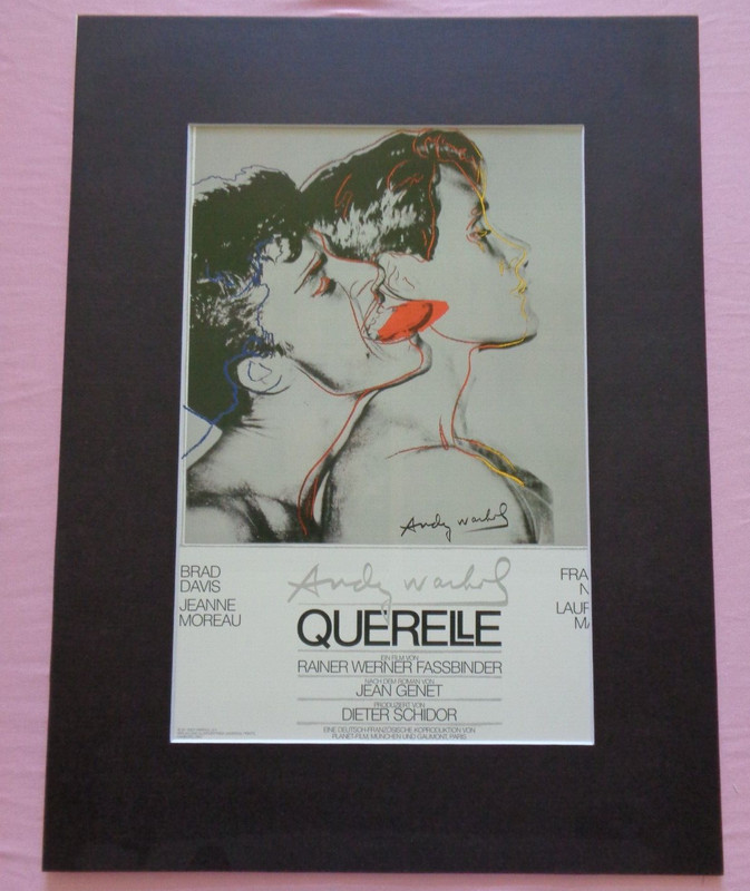 Andy Warhol Querelle Poster Red Tongue Matted Art Print Gay Men