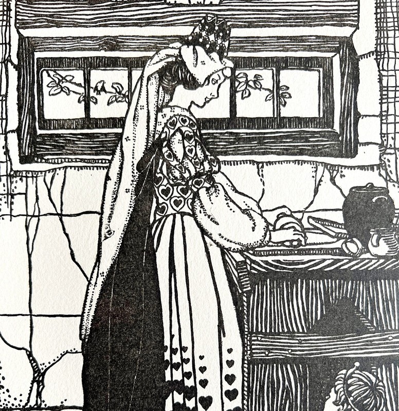 The Queen Of Hearts 1912 Print Elizabeth Curtis Art Mother Goose DWZ7A