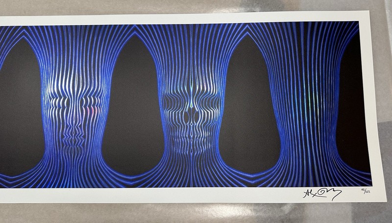 Alex Grey Holographic Original Face Print /222 Signed 13.6 x 43.4 Tool RARE gallery