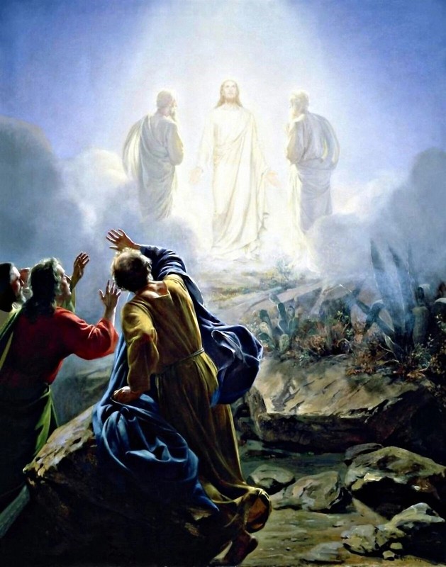 Transfiguration of Jesus by C. Bloch VINTAGE art print antique painting