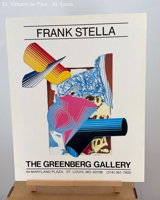 Frank Stella 1985 Lithograph Print La Colombra Ladra Greenberg Gallery Poster