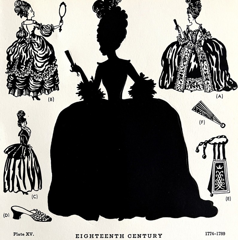 18th Century Fashion History 1774-1789 1939 Art Plate Printing Ephemera DWAA11