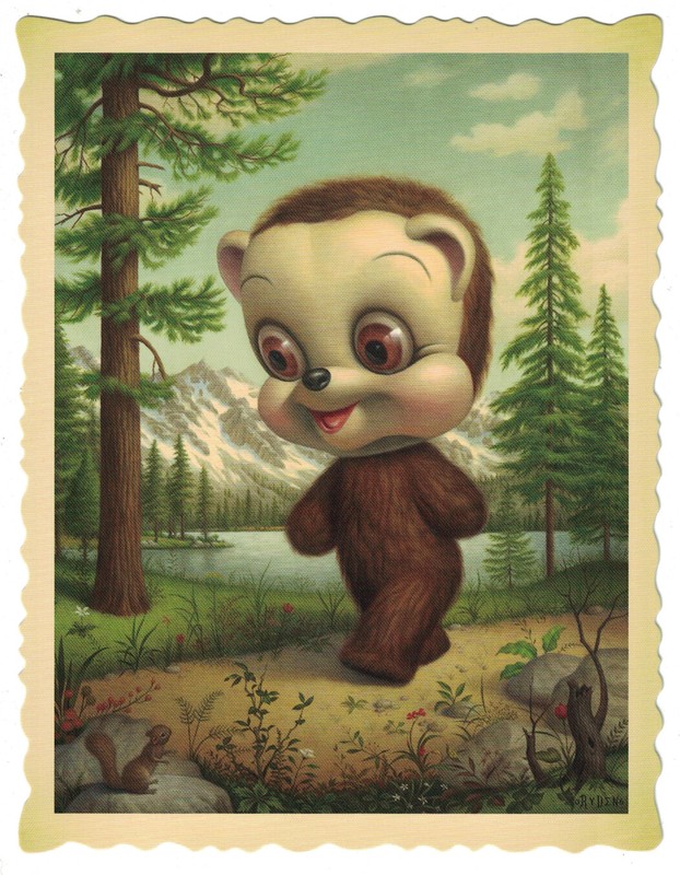 Mark Ryden "California Brown Bear" postcard The Tree Show Microportfolio
