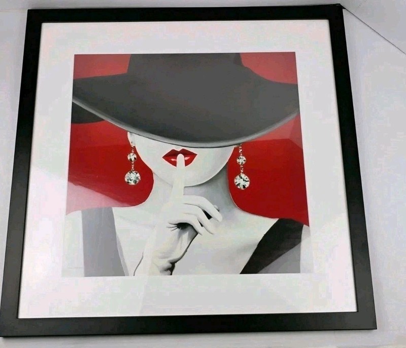 Haute Chapeau Rouge I Gallery Framed Canvas by Marco Fabiano 26" X 26" gallery