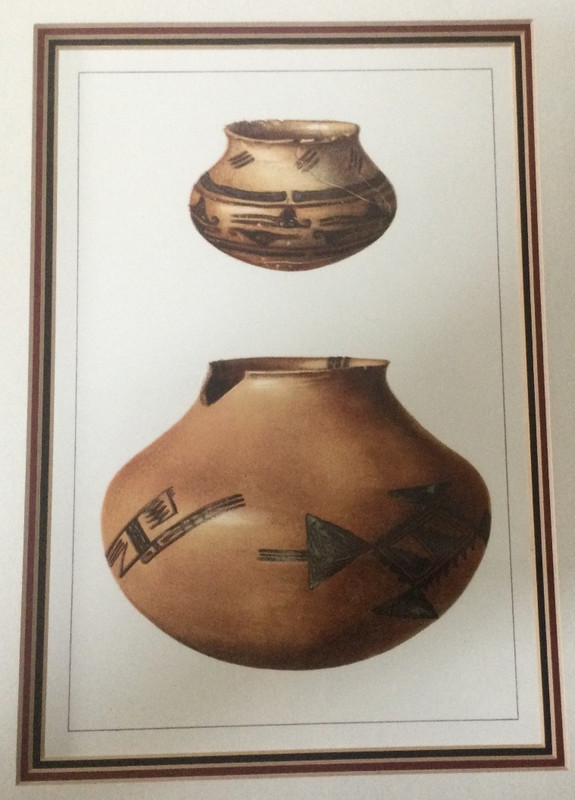 Vintage Art Print American Indian Pottery Lot Of 2 Framed - 1 Signed Paula Beck gallery