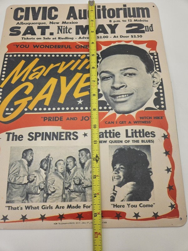 Marvin Gaye Metal Wall Print The Spinners, Hattie Littles, Albuquerque Rare! gallery