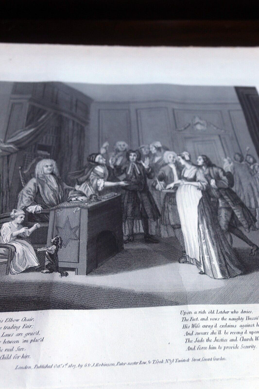 1803 After William Hogarth Engraving HERE JUSTICE TRIUMPHS Thomas Cook gallery