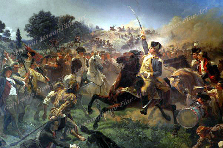 Washington Rallying the Troops at Monmouth by Leutze-Giclee Art Print