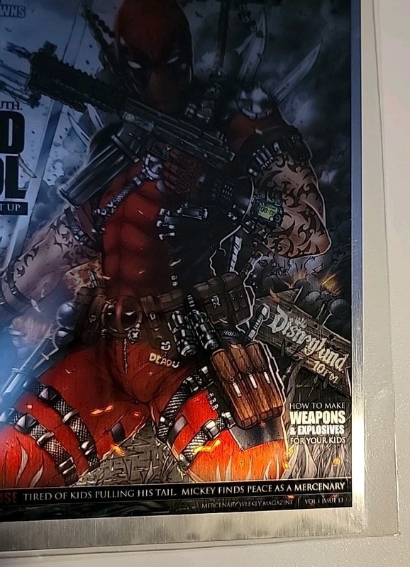 MERC Deadpool Metal WallArt SIGNED BY JAMIE TYNDALL W/ COA gallery