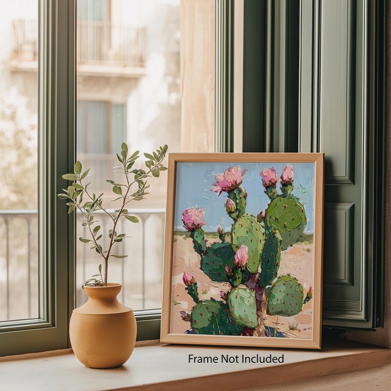 Botanical Desert Cactus Bloom Cactus Flower 8x10 Floral Print Wall Art Poster gallery