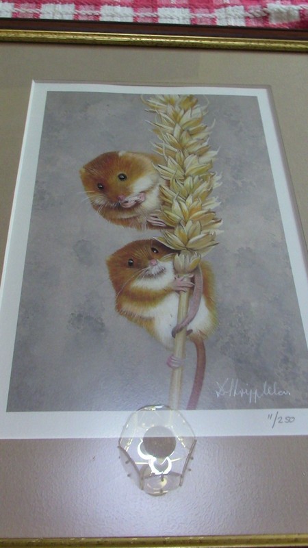 Unknown Artist Harvest Mouse 11/250 26.5cm by 35.5cm Framed limited edition gallery