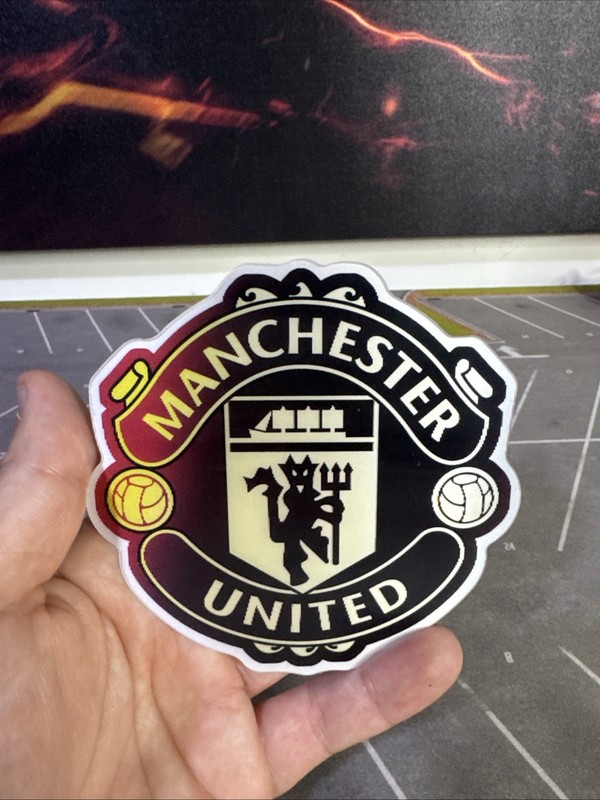 5 X 4 3D Flip Plastic Sticker Manchester United Soccer