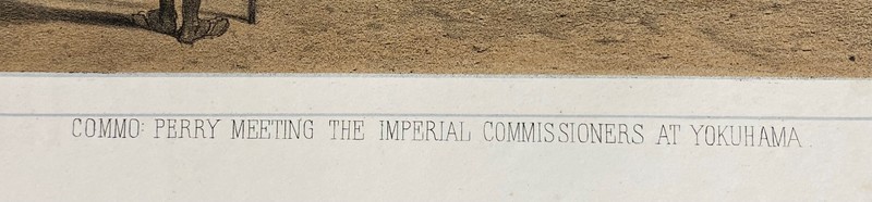 COMMO PERRY MEETING THE IMPERIAL COMMISSIONERS 1856 Lithograph Perry Expedition gallery