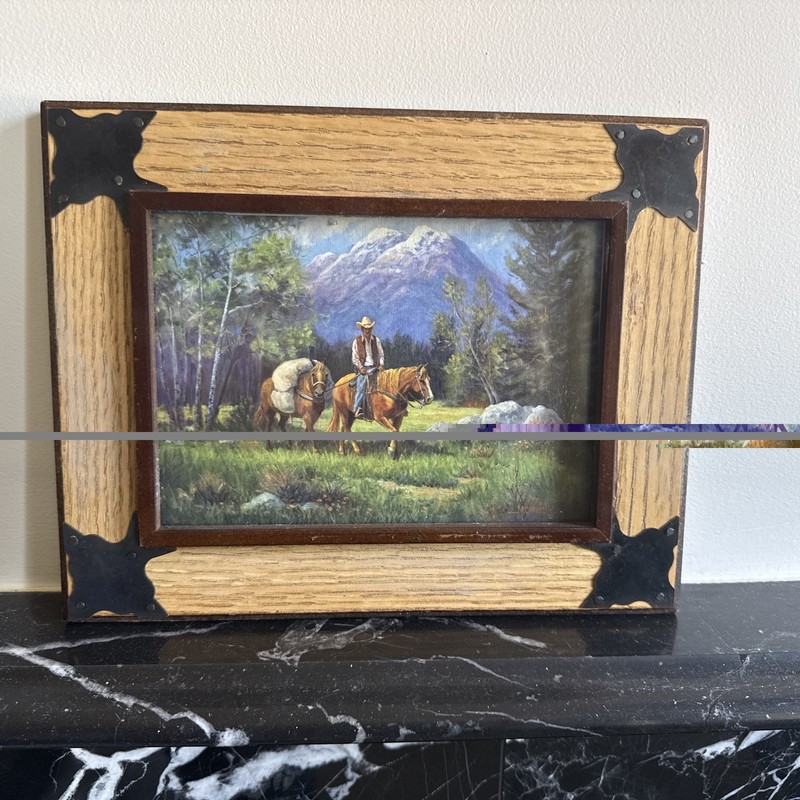 Marianne Caroselli “Spring In The Rockies” Cowboy Horses Western Mini Print 5x7 gallery