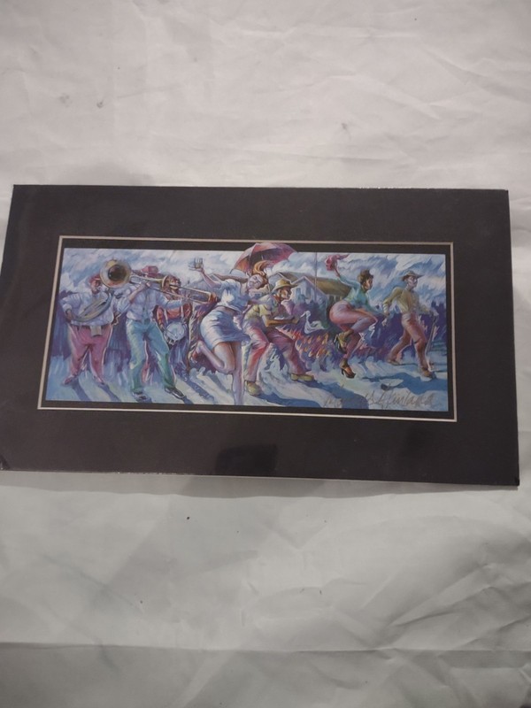 Signed «New Orleans Second Line Sunshine» By Marcus Akinlana 11 * 5 Inches