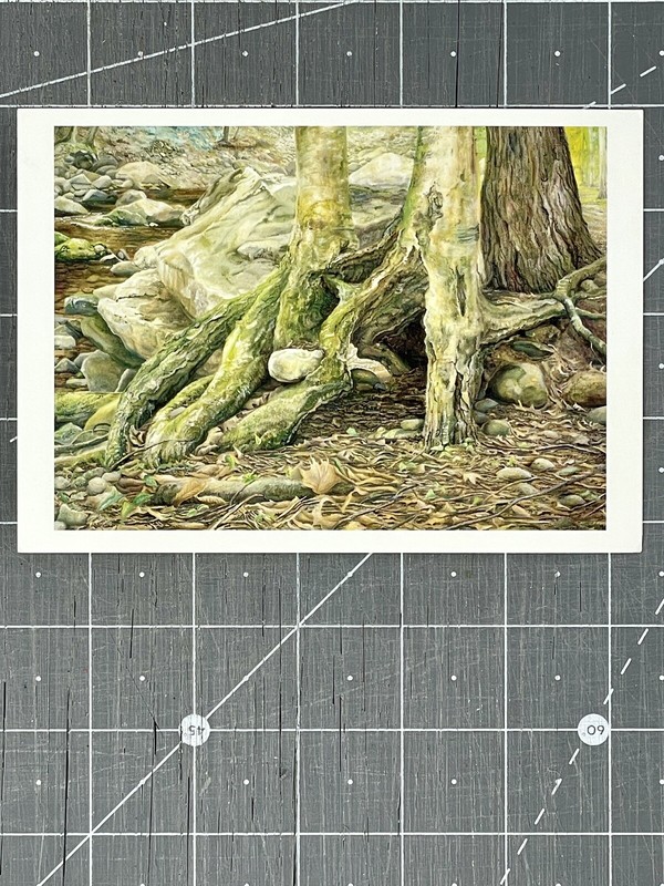 Tom Keough Art Show Announcement Card 2002 NYC - Trees gallery