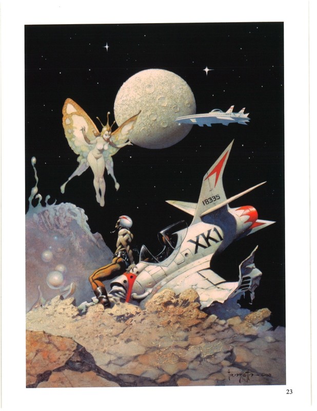 Frank Frazetta Art Print – ENCOUNTER Frazetta/Sun Litho-Print 1986