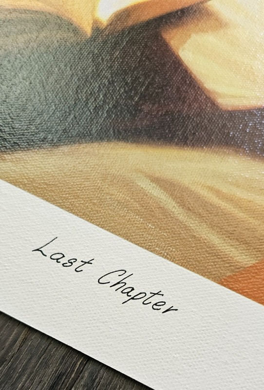 Carrie Graber Last Chapter HAND SIGNED art Canvas 150/195 woman in bed portrait gallery