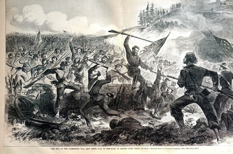 General John Logan Statement 1863 MEN OFF THE NORTHWEST WILL HEW WAY Large Print gallery