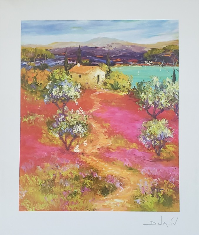 Arrivee au Lac by Duaiv Seriolithograph art with COA Signed in Plate