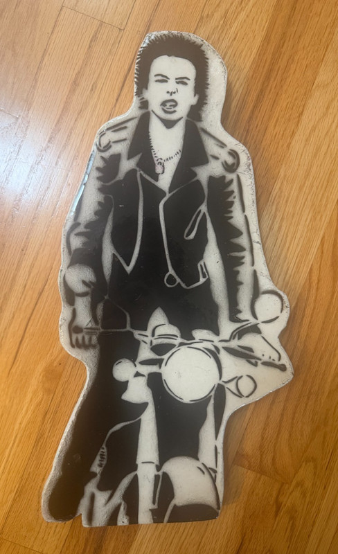 Rare Ace Troy Pop Art Sid Vicious Sex Pistols Wood Cutout Unique Artist