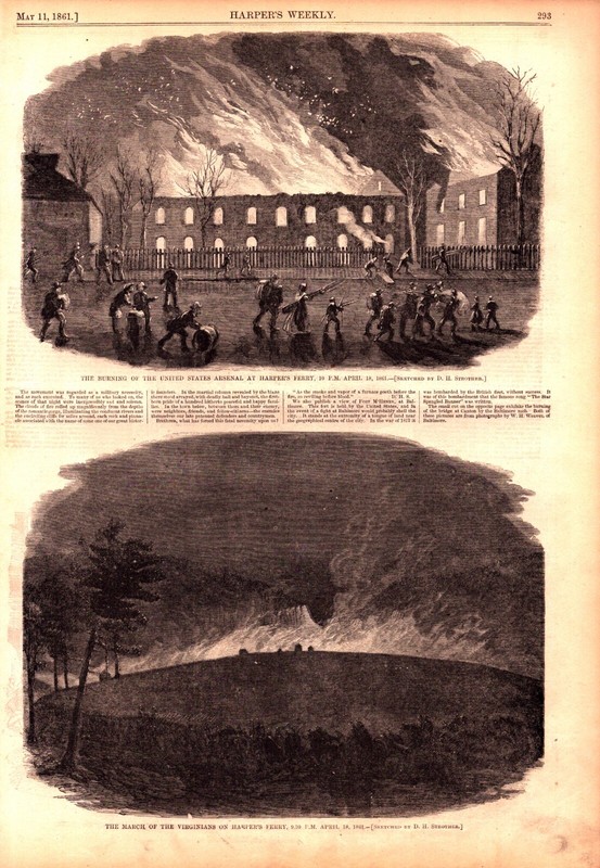 "ANNAPOLIS, MARYLAND-HARPER'S FERRY" Antique Civil War engraving 1861 gallery