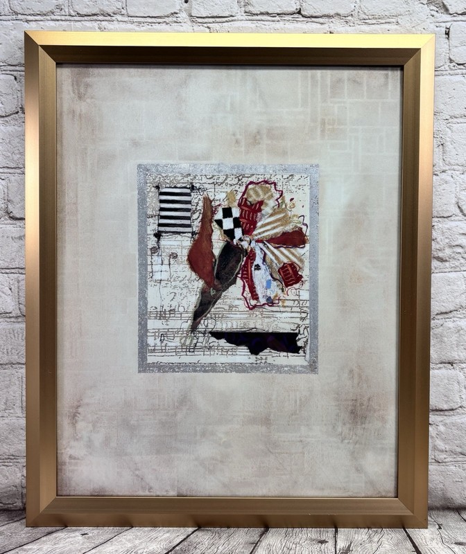Jennifer Hollack Charmed I Framed Litho Print 16×20 Abstract Collage Wall Art