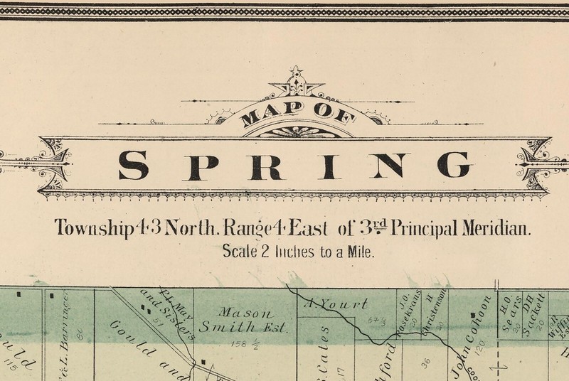 1886 Map of Spring Township Boone County Illinois gallery