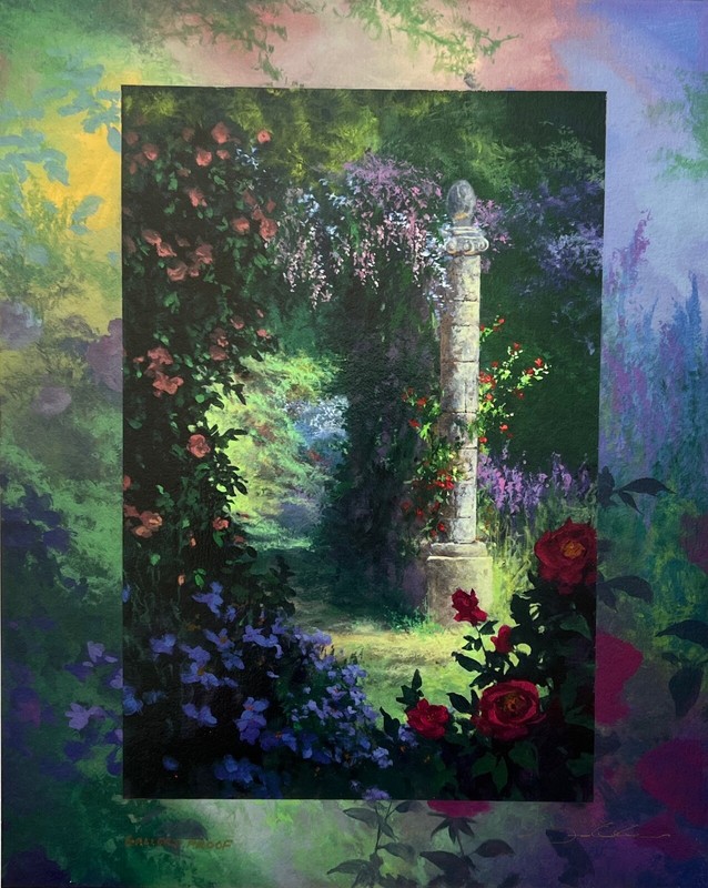 James Coleman ROSE GARDEN Hand Signed Limited Edition Serigraph Art gallery