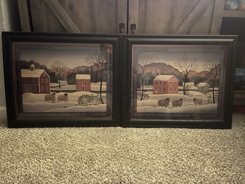 Diane Ulmer Pedersen Folk Art Framed Print Set 2000 (20x24 each frame) Folk Art