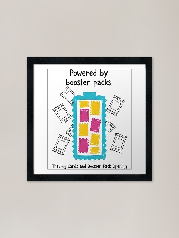 Powered By Booster Packs Trading Ca Framed Wall Art Poster Canvas Print Picture