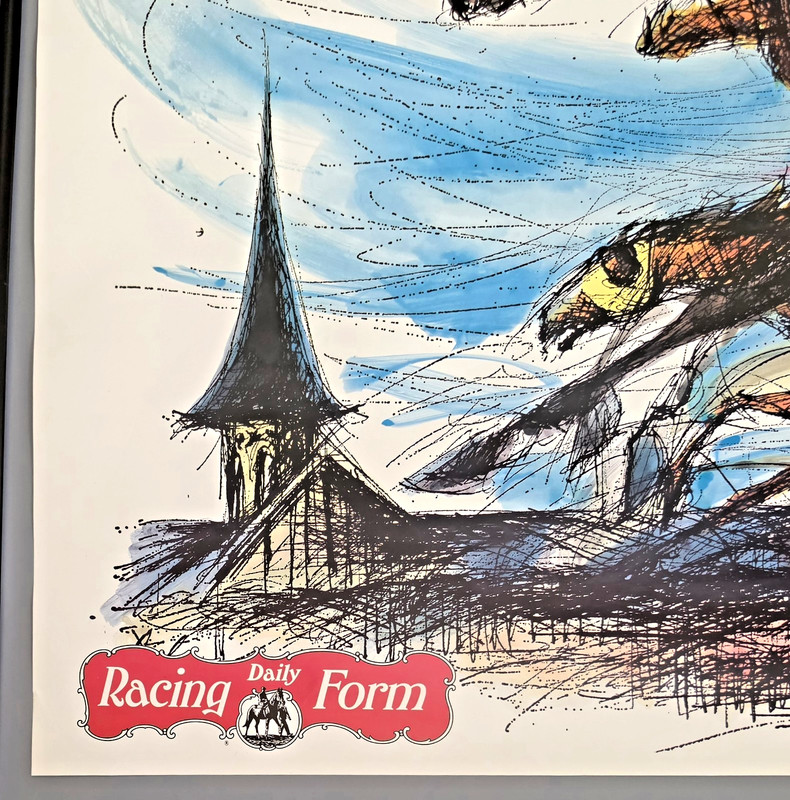 VTG Derby Day Horse Racing Print Pierre Bellocq 1991 gallery