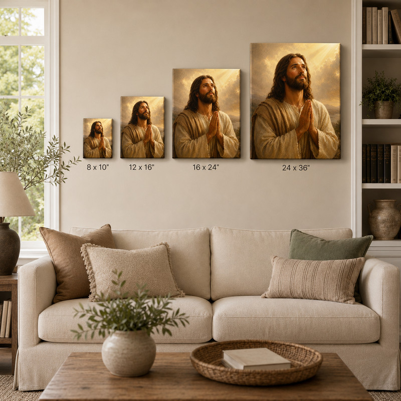 Jesus Canvas Wall Art Christian Portrait Religious Wall Decor Faith Gift Print gallery
