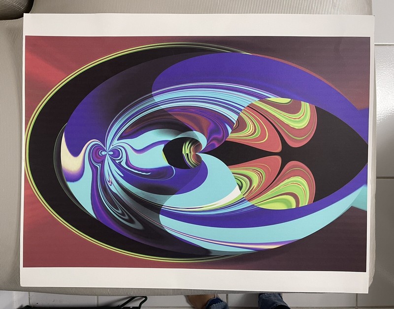 Groovy Psychedelic Abstraction #2 Fine Art Print Unframed 19” x 24” Unsigned gallery
