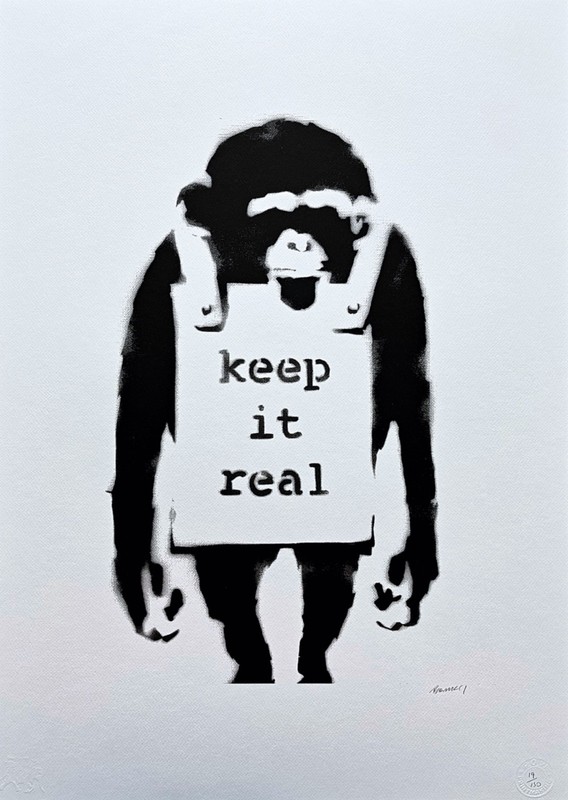 BANKSY - Keep it Real - numbered edition 19/150, 50x70 cm (19,7x27,6 in)