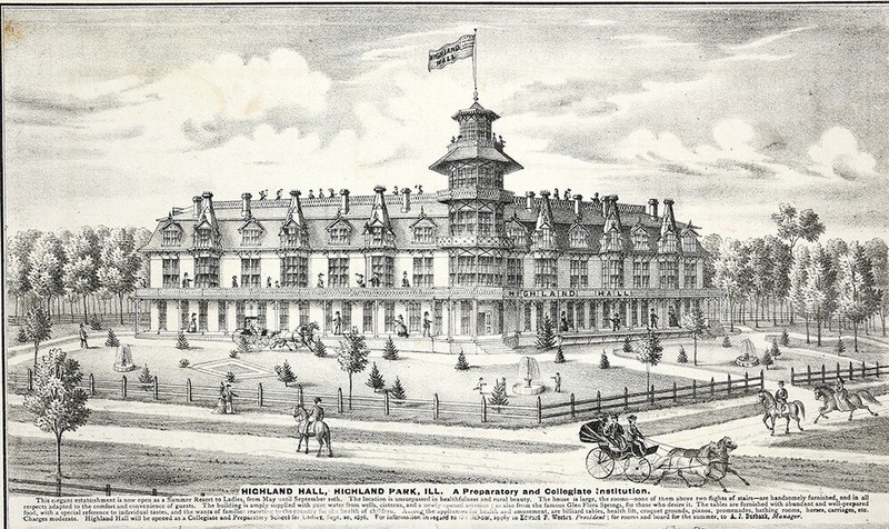 1876 Illinois Print Highland Hall Park IL - Barth Bar Store Carmi - Dexter Mills gallery