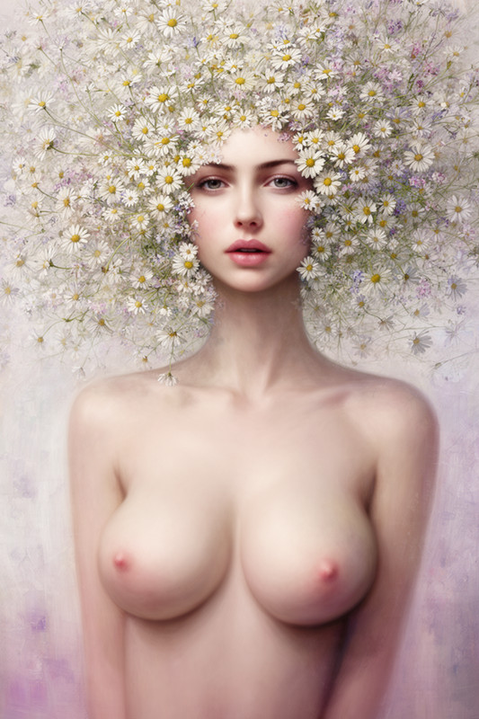 15 Risque Abstract Prints of Topless Flower Ladies 4″ x 6″ 210gsm SET126