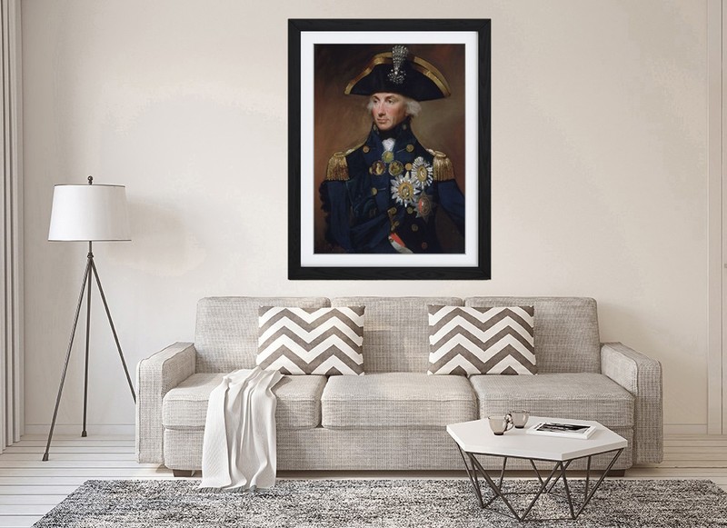 Nelson Admiral Horatio Portrait Print, Classic Naval History Wall Art gallery