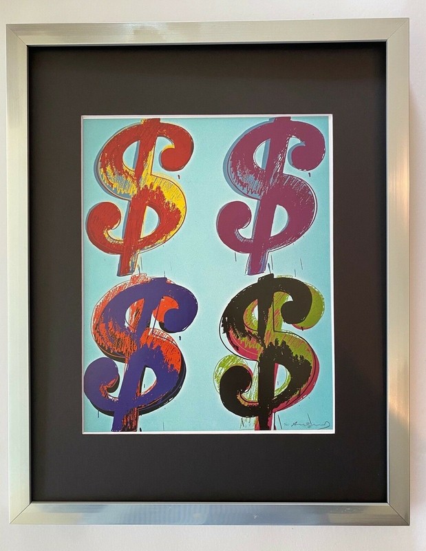 ANDY WARHOL | «MONEY» SIGNED VINTAGE PRINT MATTED | FRAMED