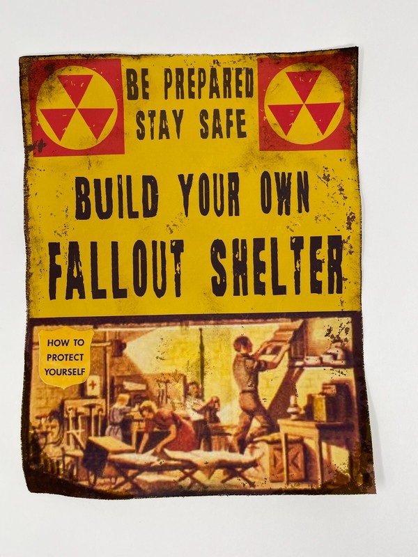 Fallout Poster Print Atomic Bomb Shelter Distressed Prints Nuclear Warning gallery